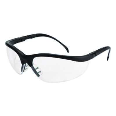 Klondike Safety Glasses, Matte Black Frame, Clear Lens